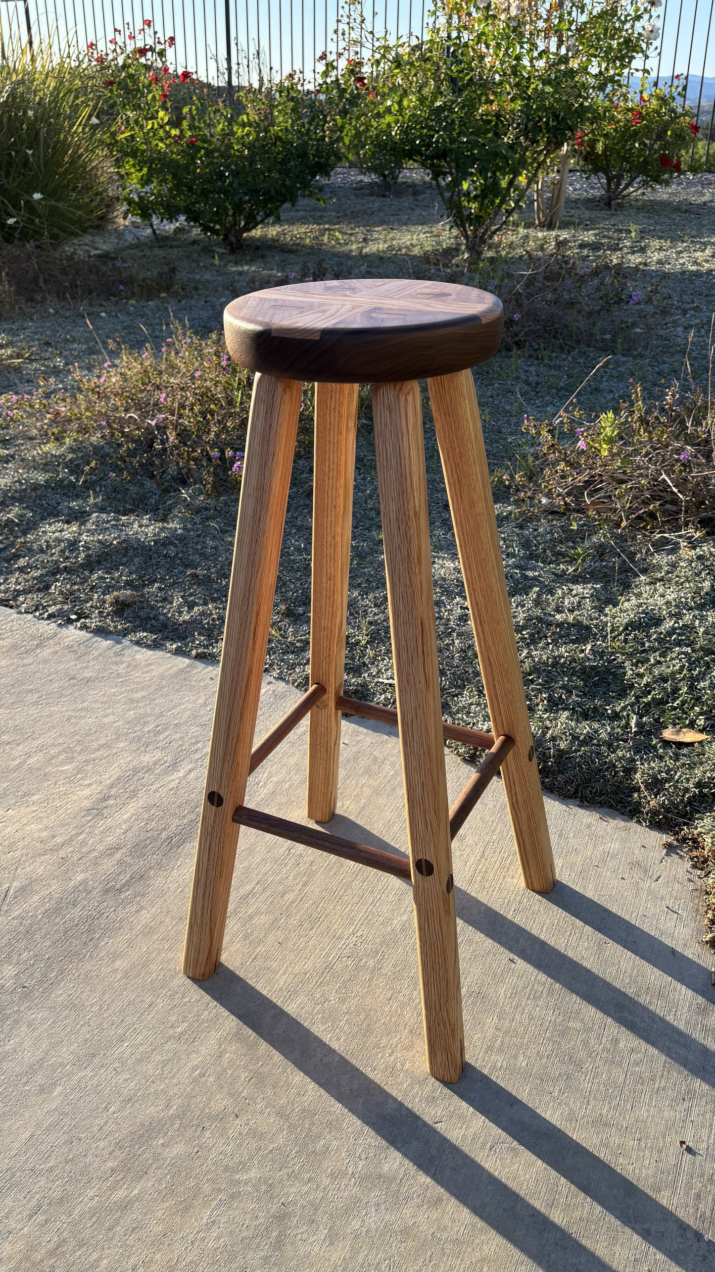 Walnut & Red Oak Bar Stool