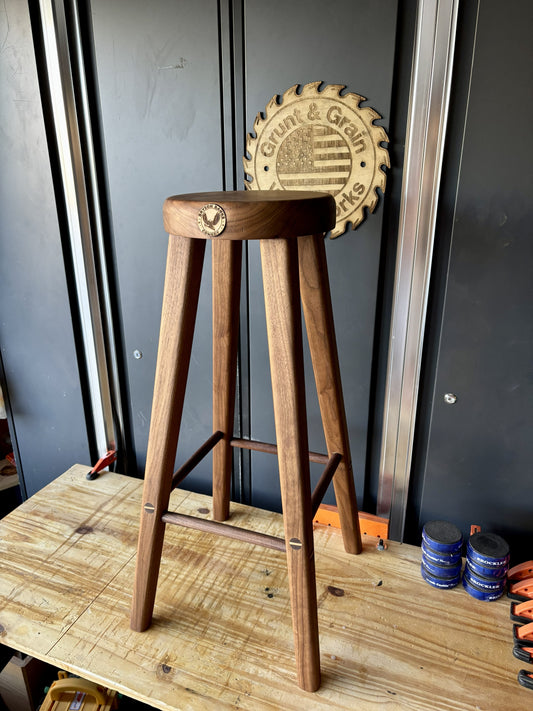 Walnut & Hard Maple Comedian Stool