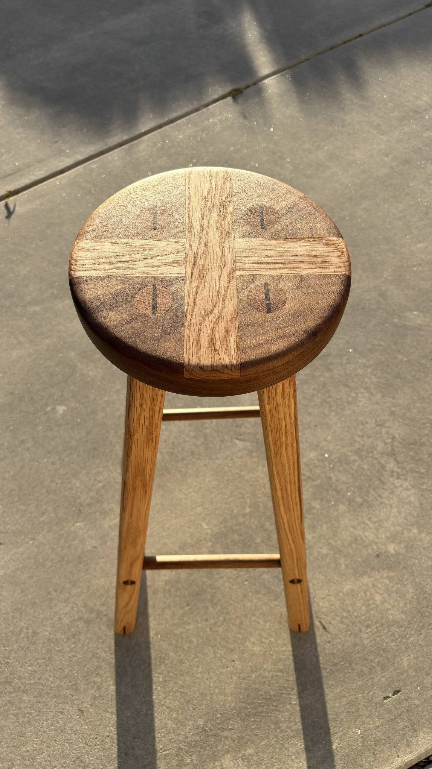 Walnut & Red Oak Bar Stool