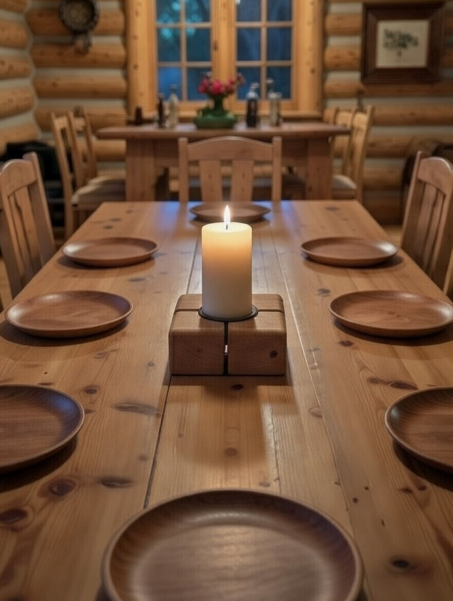 "WoodLock" Adjustable Candle Stand
