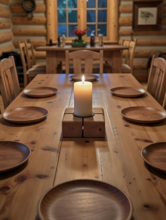 "WoodLock" Adjustable Candle Stand